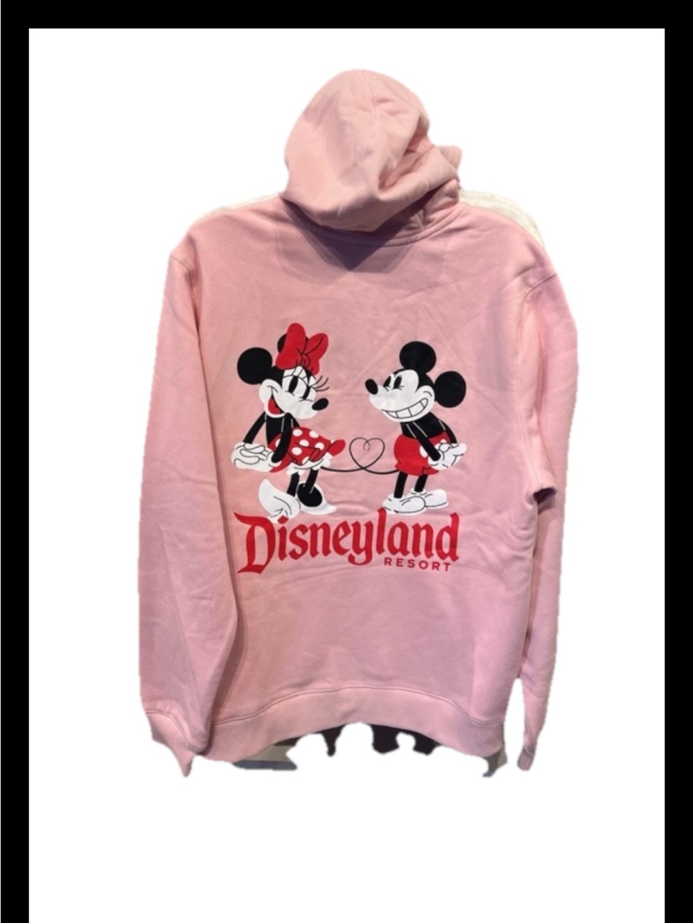 Disneyland 2026 Pink Mickey & Minnie Valentine Sweatshirt Zip Up Pink Red